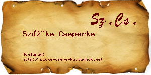 Szőke Cseperke névjegykártya